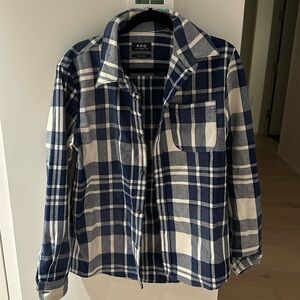 Men’s A.P.C. wool plaid shirt- size medium